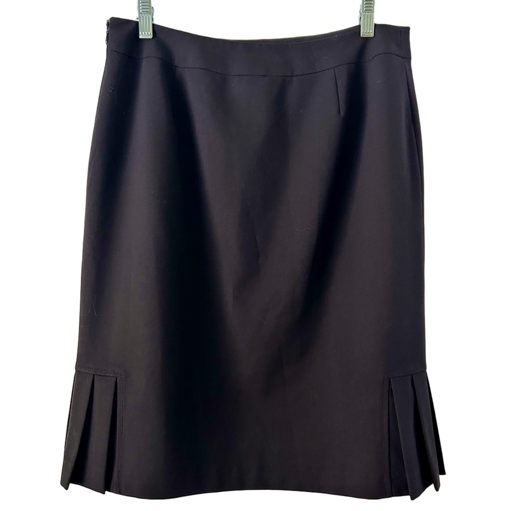 Tahari‎ Arthur S Lavine Black Pleated Pencil Skirt | Size 8